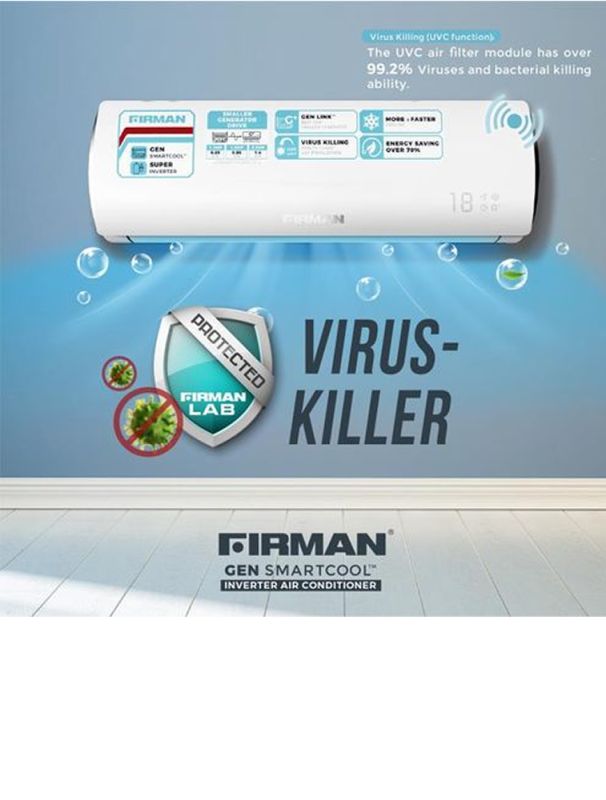 FIRMAN 1.6HP SPLIT INVERTER A/C - FDI-14GSC